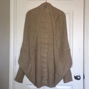 Charlotte Russe Tan cocoon wrap cardigan SZ S